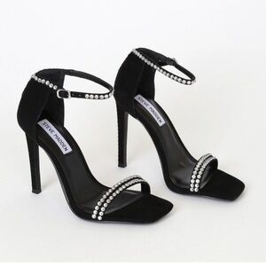 Steve Madden Black Rhinestone Heels